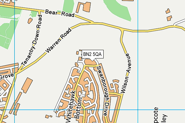 BN2 5QA map - OS VectorMap District (Ordnance Survey)