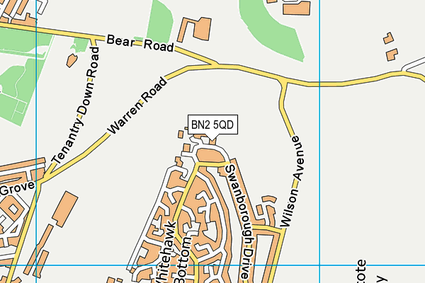 BN2 5QD map - OS VectorMap District (Ordnance Survey)
