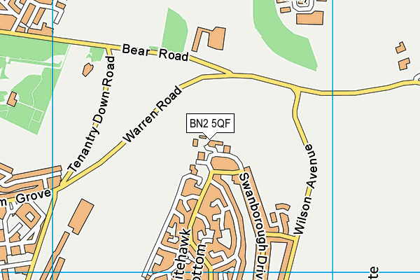 BN2 5QF map - OS VectorMap District (Ordnance Survey)