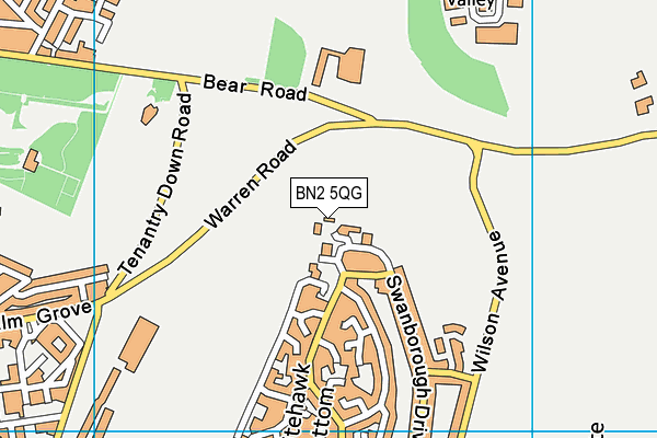 BN2 5QG map - OS VectorMap District (Ordnance Survey)