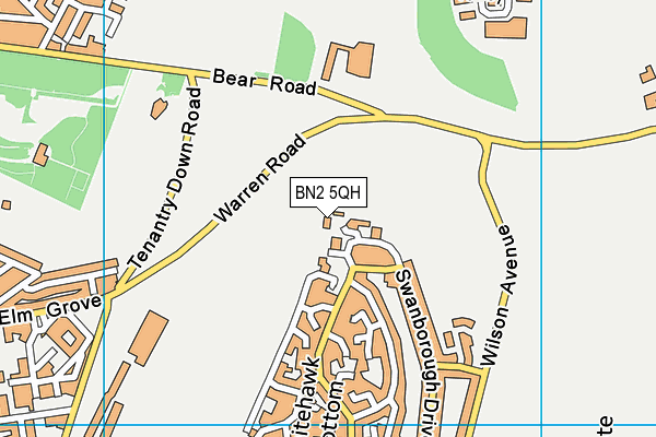 BN2 5QH map - OS VectorMap District (Ordnance Survey)