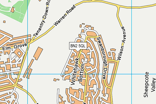 BN2 5QL map - OS VectorMap District (Ordnance Survey)
