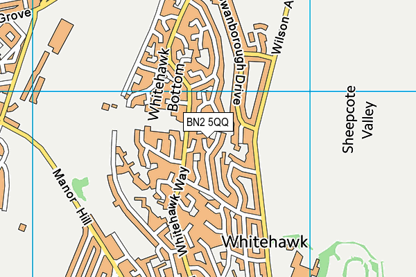 BN2 5QQ map - OS VectorMap District (Ordnance Survey)