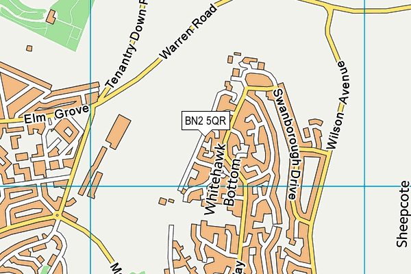 BN2 5QR map - OS VectorMap District (Ordnance Survey)
