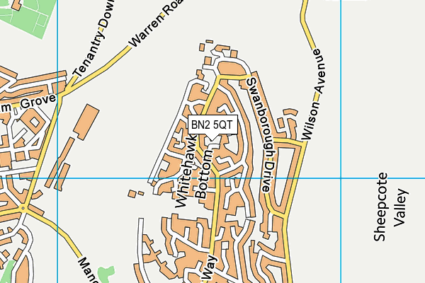 BN2 5QT map - OS VectorMap District (Ordnance Survey)