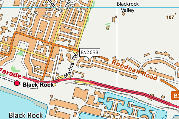BN2 5RB map - OS VectorMap District (Ordnance Survey)