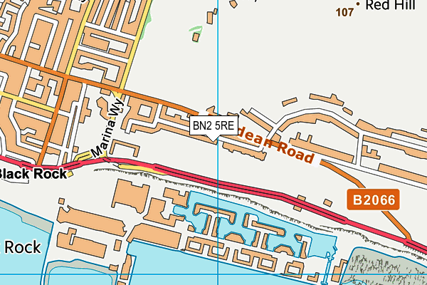 BN2 5RE map - OS VectorMap District (Ordnance Survey)