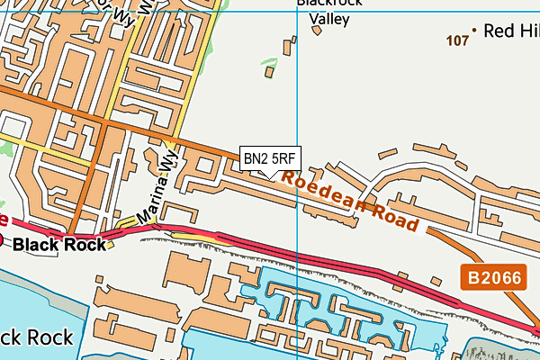 BN2 5RF map - OS VectorMap District (Ordnance Survey)