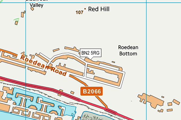 BN2 5RG map - OS VectorMap District (Ordnance Survey)