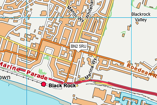 BN2 5RU map - OS VectorMap District (Ordnance Survey)