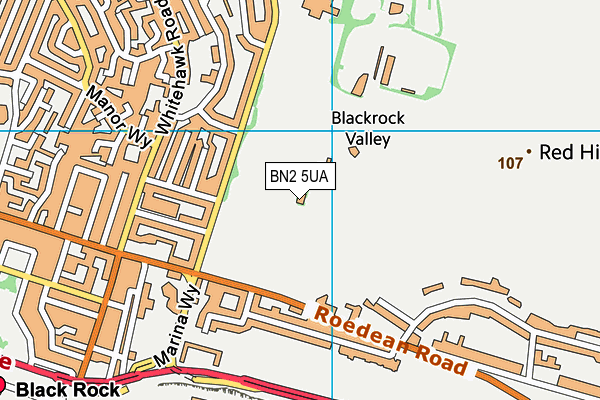 BN2 5UA map - OS VectorMap District (Ordnance Survey)