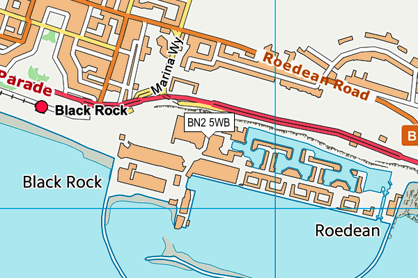 BN2 5WB map - OS VectorMap District (Ordnance Survey)