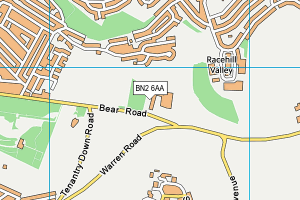 BN2 6AA map - OS VectorMap District (Ordnance Survey)