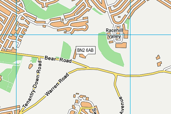 BN2 6AB map - OS VectorMap District (Ordnance Survey)
