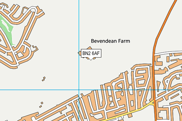 BN2 6AF map - OS VectorMap District (Ordnance Survey)