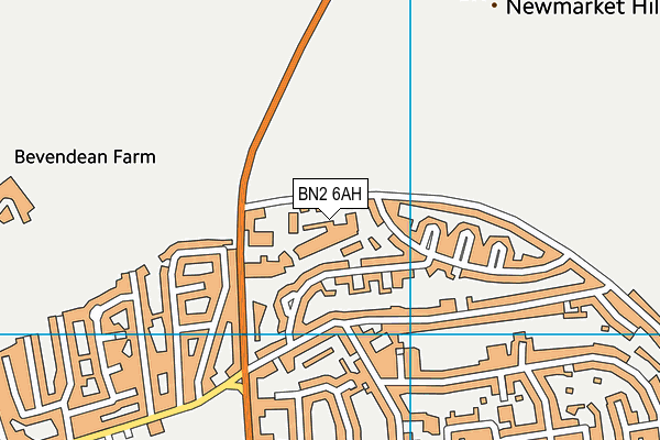 BN2 6AH map - OS VectorMap District (Ordnance Survey)