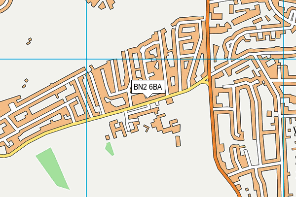 BN2 6BA map - OS VectorMap District (Ordnance Survey)