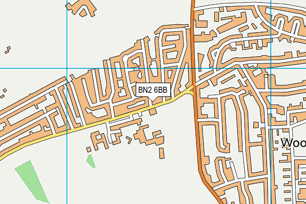 BN2 6BB map - OS VectorMap District (Ordnance Survey)