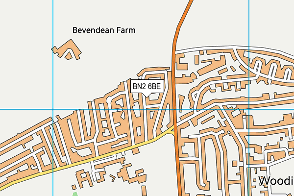 BN2 6BE map - OS VectorMap District (Ordnance Survey)