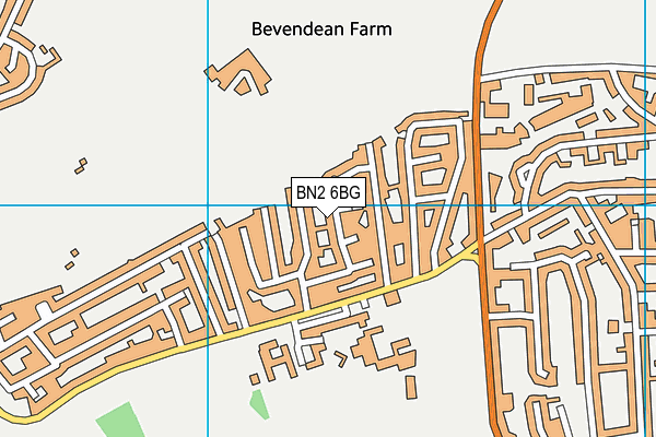 BN2 6BG map - OS VectorMap District (Ordnance Survey)