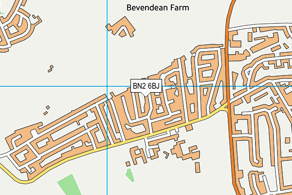 BN2 6BJ map - OS VectorMap District (Ordnance Survey)