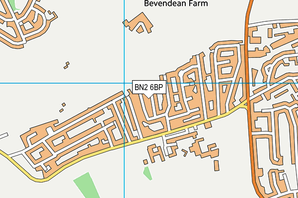BN2 6BP map - OS VectorMap District (Ordnance Survey)