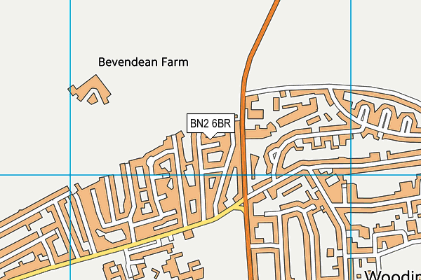 BN2 6BR map - OS VectorMap District (Ordnance Survey)