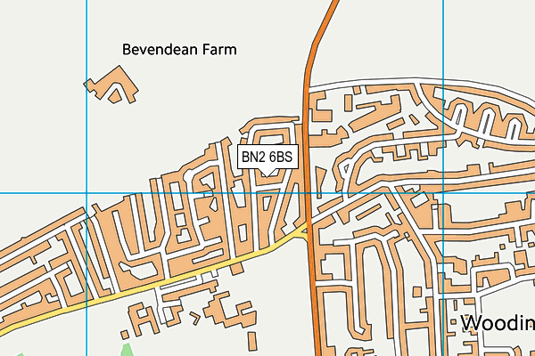 BN2 6BS map - OS VectorMap District (Ordnance Survey)