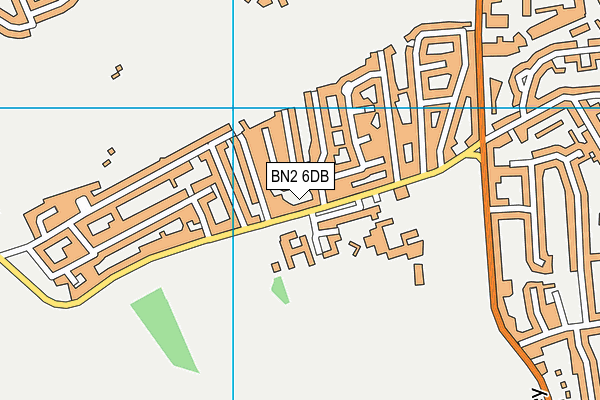BN2 6DB map - OS VectorMap District (Ordnance Survey)