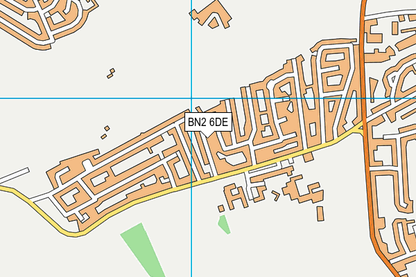 BN2 6DE map - OS VectorMap District (Ordnance Survey)