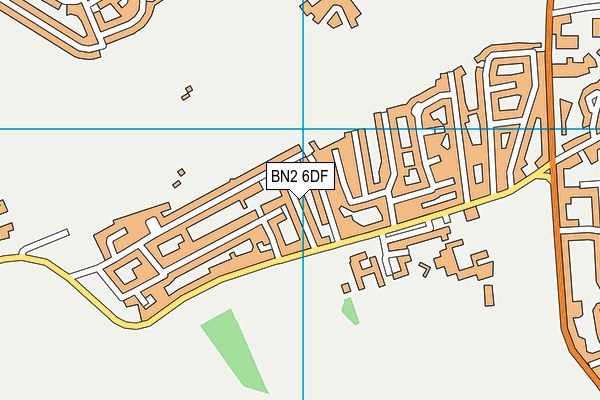 BN2 6DF map - OS VectorMap District (Ordnance Survey)