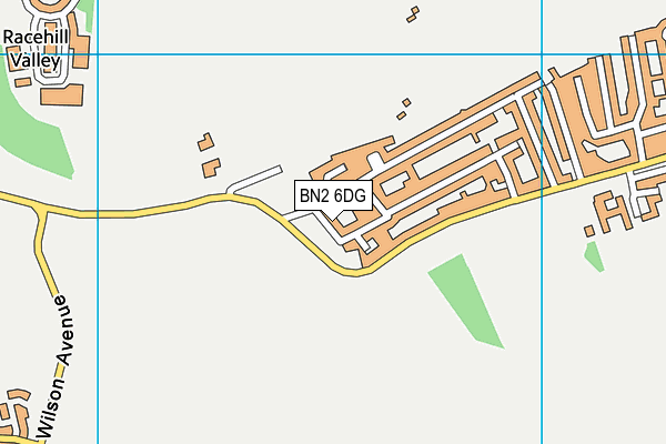 BN2 6DG map - OS VectorMap District (Ordnance Survey)