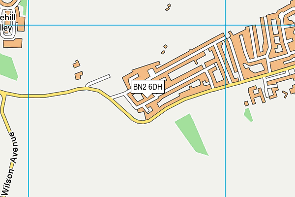 BN2 6DH map - OS VectorMap District (Ordnance Survey)