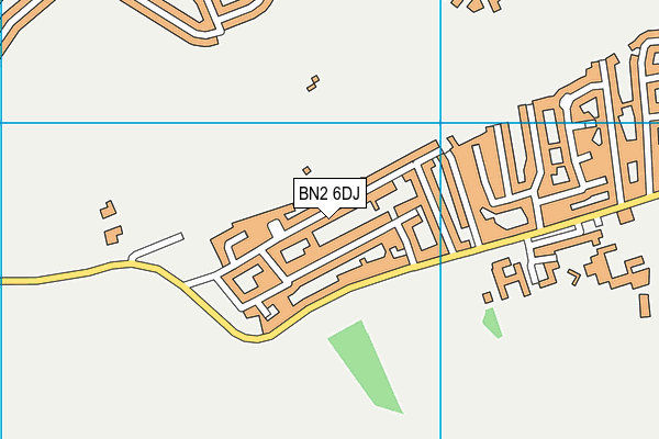BN2 6DJ map - OS VectorMap District (Ordnance Survey)