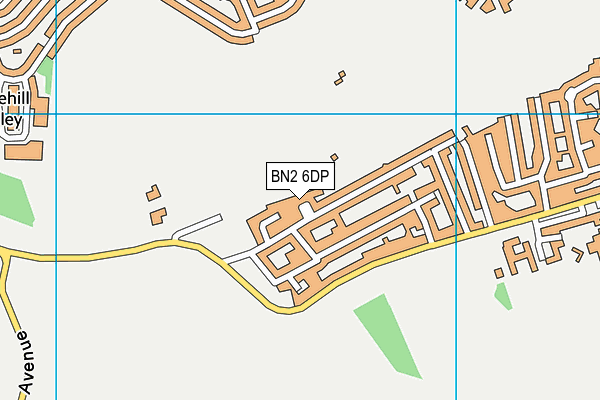 BN2 6DP map - OS VectorMap District (Ordnance Survey)