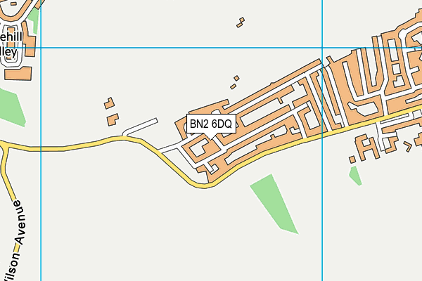 BN2 6DQ map - OS VectorMap District (Ordnance Survey)
