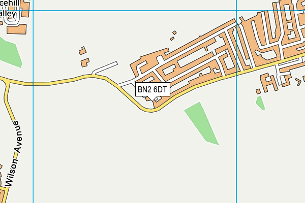 BN2 6DT map - OS VectorMap District (Ordnance Survey)