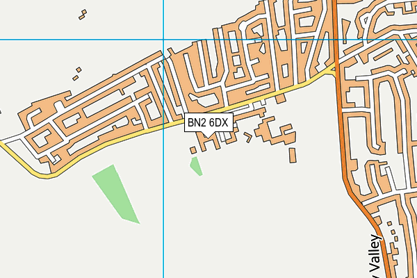 BN2 6DX map - OS VectorMap District (Ordnance Survey)