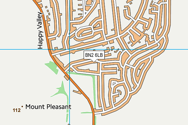 BN2 6LB map - OS VectorMap District (Ordnance Survey)