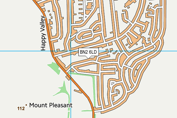 BN2 6LD map - OS VectorMap District (Ordnance Survey)