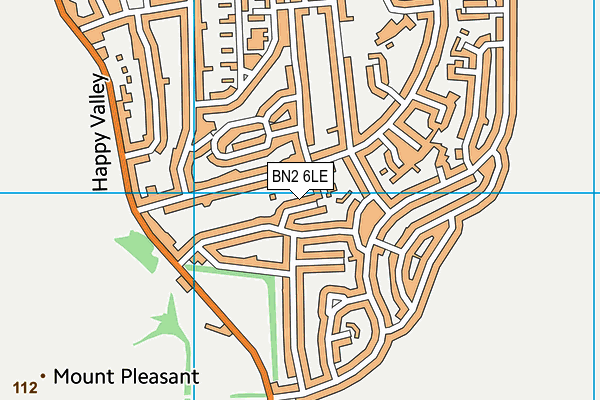 BN2 6LE map - OS VectorMap District (Ordnance Survey)