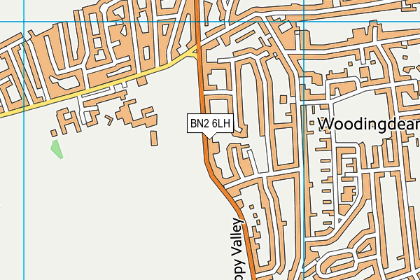 BN2 6LH map - OS VectorMap District (Ordnance Survey)