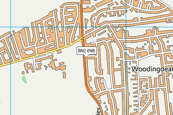BN2 6NB map - OS VectorMap District (Ordnance Survey)