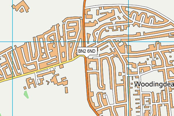 BN2 6ND map - OS VectorMap District (Ordnance Survey)