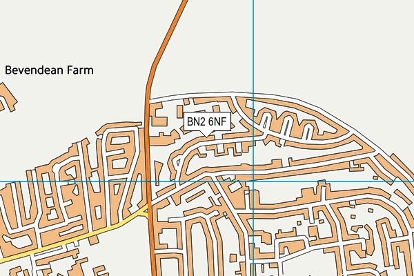 BN2 6NF map - OS VectorMap District (Ordnance Survey)