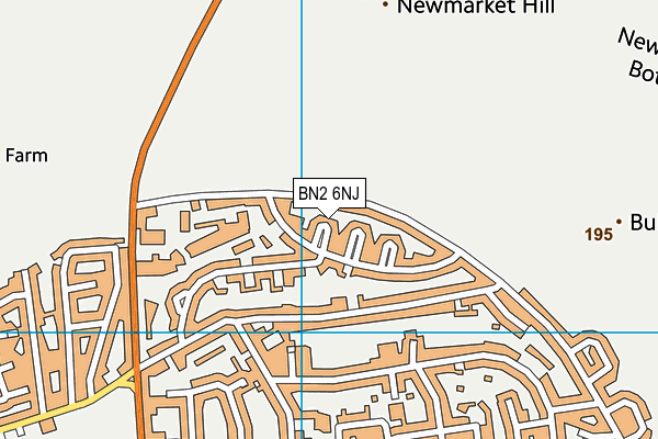 BN2 6NJ map - OS VectorMap District (Ordnance Survey)