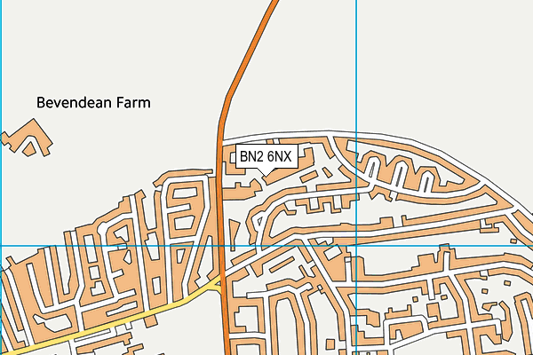BN2 6NX map - OS VectorMap District (Ordnance Survey)