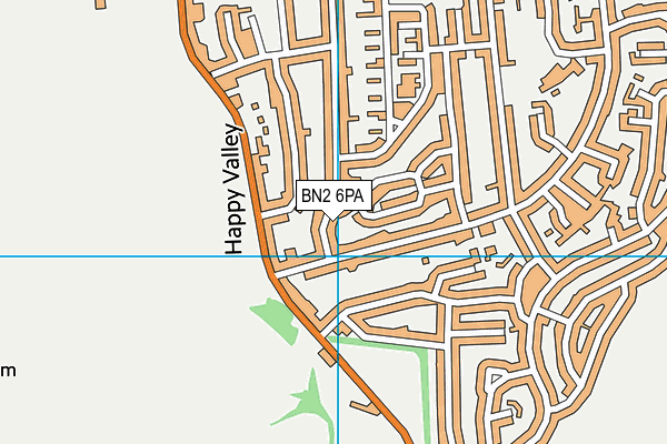 BN2 6PA map - OS VectorMap District (Ordnance Survey)