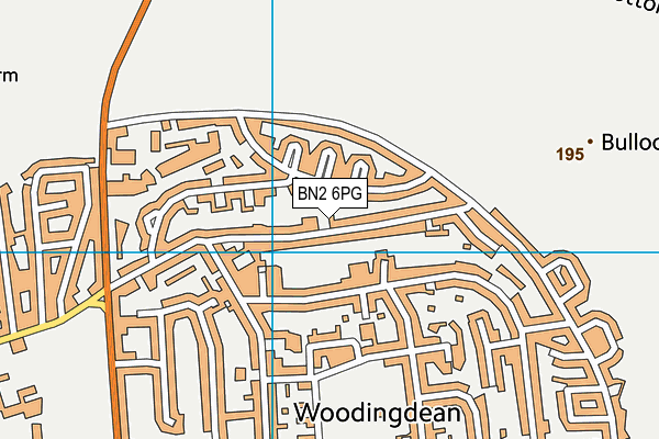 BN2 6PG map - OS VectorMap District (Ordnance Survey)