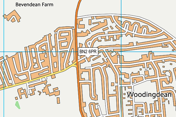 BN2 6PR map - OS VectorMap District (Ordnance Survey)